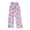 Purple, variant on Women's Bowknot Print Plush Pajama Pants, Soft Fleece Casual Sleep Lounge Trousers Warm Nightwear Slacks, Pink, L