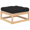 thumbnail image 1 of vidaXL Garden Footstool with Cushion Solid Wood Pine, 1 of 1