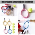 thumbnail image 4 of 1 juego de adornos de raquetas de tenis en miniatura, accesorios de fotografía, adornos de mini raquetas de tenis con mini pelotas, 4 of 5