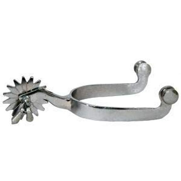 Showman Men's Size Nickel Plated Jingle Bob Spurs