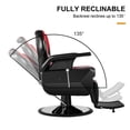 thumbnail image 4 of Artist Hand Heavy Duty Recliner Barber Chair Salon Hair Stylist Tattoo (Red, Black), 4 of 6