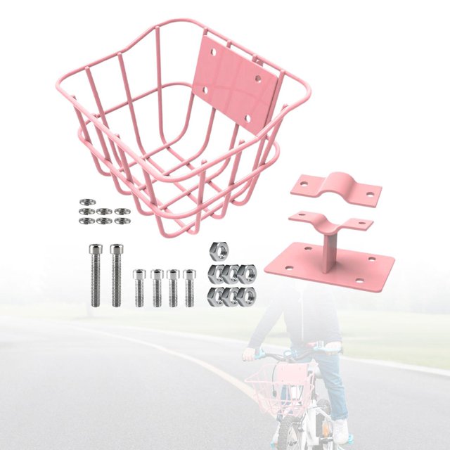 Soporte de cesta de bicicleta para niños Multifunción Fácil Asamblea Manimento delantero Cesta de alambre de alambre para actividades al aire libre