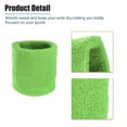 thumbnail image 4 of Unique Bargains Pair Sweat Absorbing Wrist Sweatbands Athletic Cotton Terry Cloth Cyan 8x8cm, 4 of 6