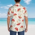 thumbnail image 6 of Easygdp Cartoon Flat Mushrooms Men's Hawaiian Shirts Print Lapel Short Sleeve for Beach, vacation, party, casual occasions - Medium, 6 of 9