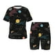 thumbnail image 1 of Fotbe Galaxy Pijama Estampada de 2 Piezas para Niños – Ropa de Dormir de Manga Corta Cómoda para Niños y Niñas, Camiseta y Shorts de Algodón-Small, 1 of 6