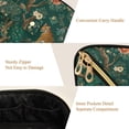 thumbnail image 5 of FORMRS Makeup Bag Travel Cosmetic Organizer for Women Fold Flat Zipper Pouch with Handle, Tiger and Peacock Pattern, 5 of 8