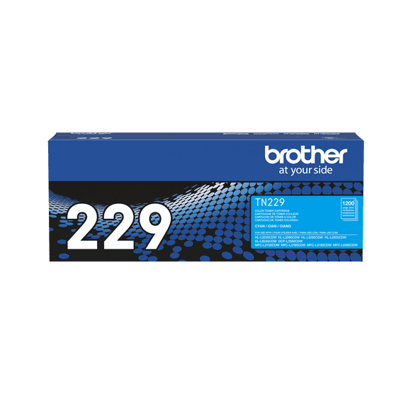 Brother Genuine TN229C Standard Yield Cyan Toner Cartridge