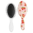 thumbnail image 2 of Berry Hair Brush, Strawberry Lover Pattern Detangling Paddle Brush, Sweet Red Fruit Design, 2 of 7