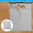 thumbnail image 6 of Uxcell 82.6x47 inch Sleeping Bag Liner Travel Hotel Camping Sleep Sheet Sack Set for Backpacking Light Gray, 6 of 6