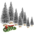 thumbnail image 1 of miniárboles de Navidad artificiales, árboles de cepillo de botella con base de madera, árbol de Navidad artificial de sisal esmerilado, miniárbol de pino para manualidades DIY, fiesta de Navidad,, 1 of 7