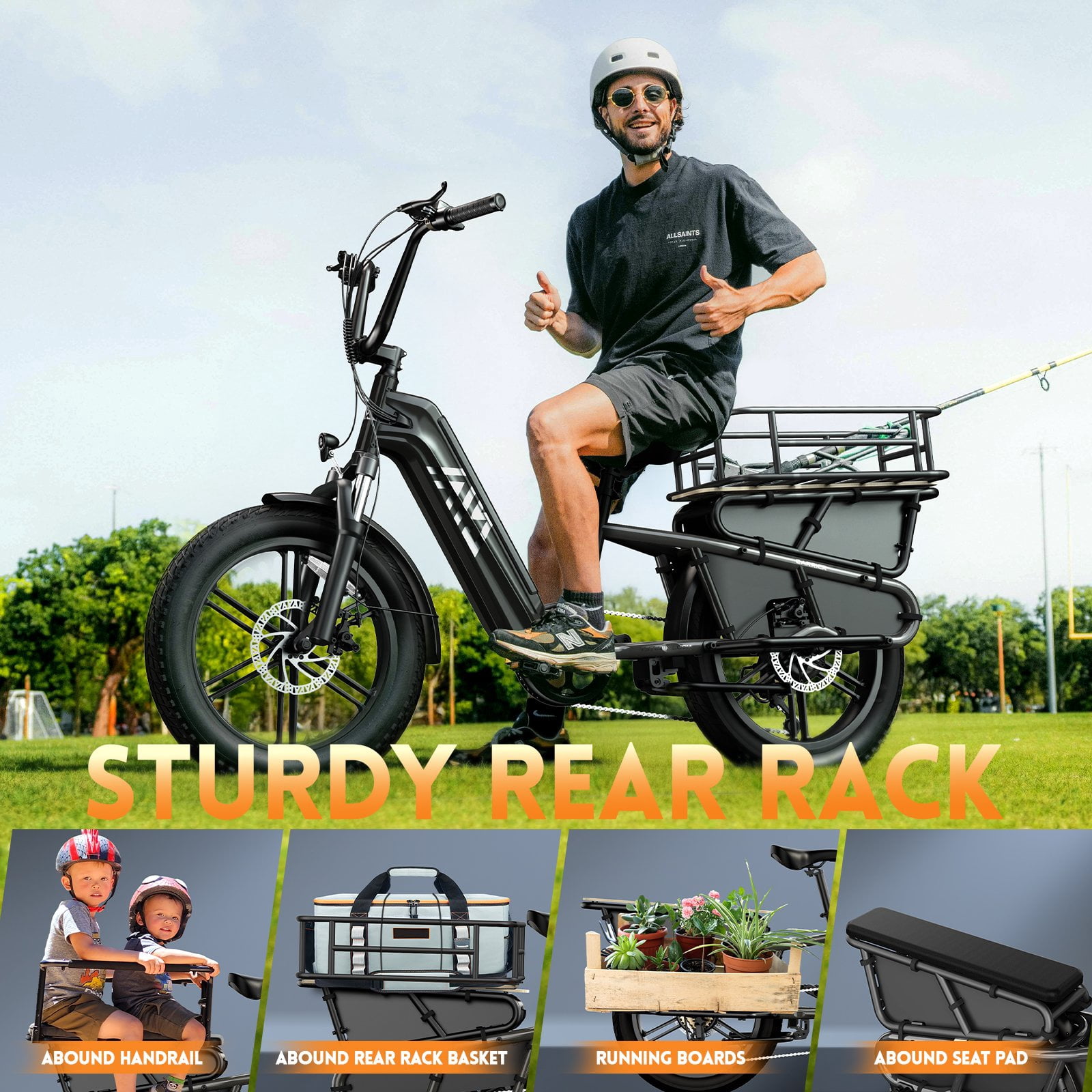 TST Electric Bike, 1500W E-Mountain Bike, 48V/15AH Removable Battery UL2849, Max Range 80Miles, 20" Fat Tire Ebike, 28mph Fast Cargo Ebikes, Electric Bicycle