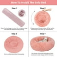 thumbnail image 5 of Nisrada Dog Bed & Cat Bed, Anti-Anxiety Puppy Bed Warming Cozy Round Soft Pet Bed, Machine Washable Calming Donut Bed, 5 of 6