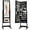 Black, variant on Standing Jewelry Armoire, Lockable Jewelry Cabinet with Full Length Mirror, LED Lights, 4 Tilt Angle Adjustable, Mirror with Jewelry Storage, Standing Jewelry Organizer with Drawers, Black
