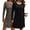 Black + Leopard, variant on Avidlove Women's 2 Pack Nightgowns Long Sleeve Henley Neck Pajamas Dress with Soft Round Neck Nightshirts Sleepwear
