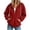 Red-sweatshirt for women, variant on YanHoo Corduroy Hoodies for Women Long Sleeve Zip Up Hooded Sweatshirts Loose Solid Color Pullover Tops with Pocket