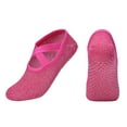 thumbnail image 2 of Calcetines Antideslizantes de Yoga Zulema Mujeres Pilates Rosa Rojo, 2 of 8
