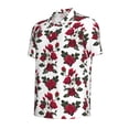 thumbnail image 4 of Wukai Rose Flowers Men’s Polo Shirts,Quick-Dry Athletic Shirt,Classic Fit Shirts-, 4 of 8