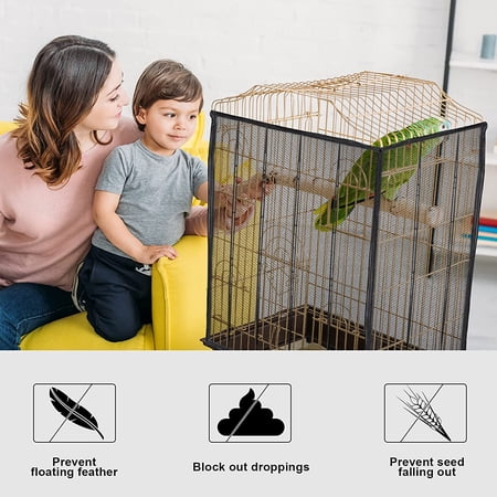 4 Pieces Birdcage Cover Seed Catcher Nylon Mesh Adjustable Skirt Birdcage Mesh Net Cover Parrot Cage Netting Guard For Parrot Cat Small Animals Walmart Canada