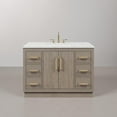 thumbnail image 2 of Water Creation 48" Wood Single Bathroom Vanity in Gray Oak and Gold, 2 of 11