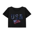 thumbnail image 1 of Camiseta corta casual de verano para mujer para ir de compras, vacaciones, uso diario M, 1 of 7