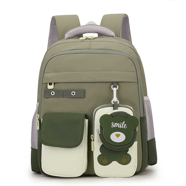 Ediodpoh Large Capacity Lightweight Backpack For Students Kids Comfortable Durable School Bookbag With Cartoon Design Green