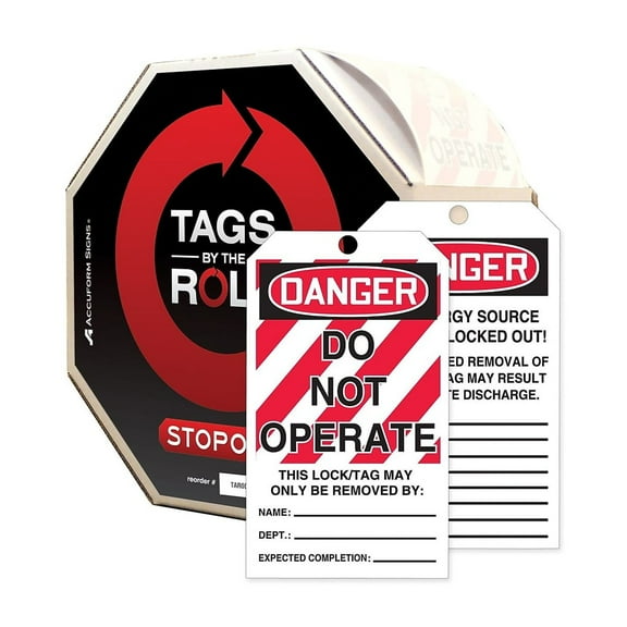Accuform Danger Tag By The Roll,6-1/4X3,PK100 TAR114