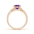 thumbnail image 2 of ANGARA Natural 1.6 Ct. Amethyst Solitaire Ring in 14K Rose Gold for Women (Ring Size: 4.5), 2 of 9