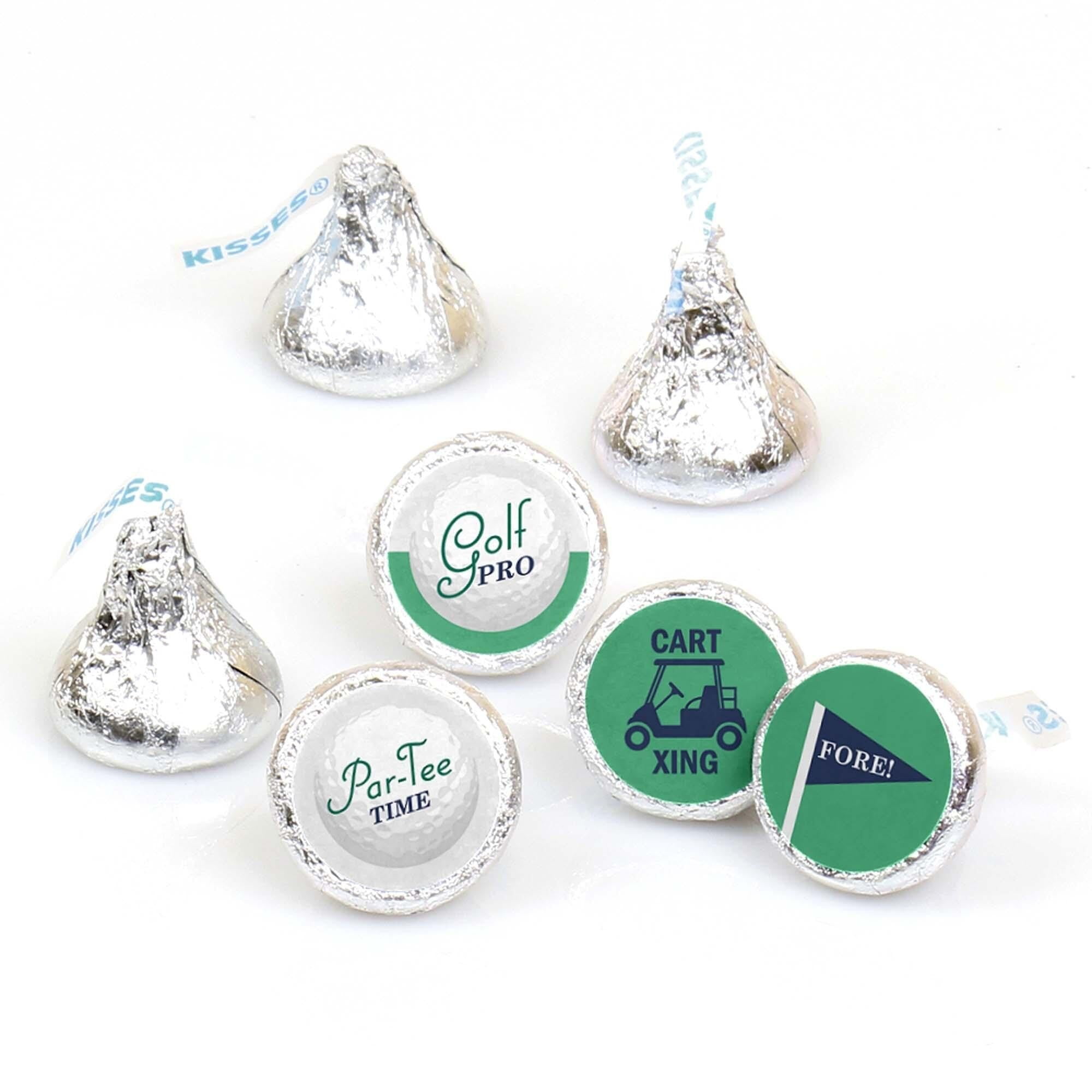 Big Dot of Happiness Par-Tee Time - Golf - Birthday or Retirement Party Candy Sticker Favors - Labels Fit Hershey's Kisses 108 Ct
