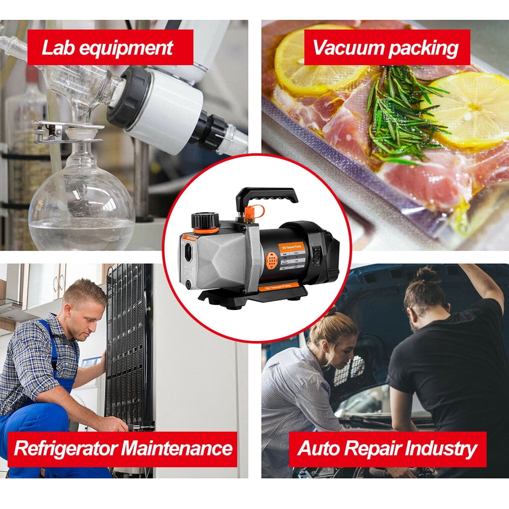 5PA Refrigerant Vacuum Pump 1/4 Air intake Refrigeration 1/2 HP for Car Household Air Conditioning For 18v Battery