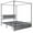 Style A,Gray+Black, variant on PAPROOS Full Size Canopy Bed Frame, Upholstered Bed Frame with Metal Slats, Metal Platform Bed with 2 Storage Drawers, No Box Spring Needed, Gray(Curtain, Mattress Not Included)