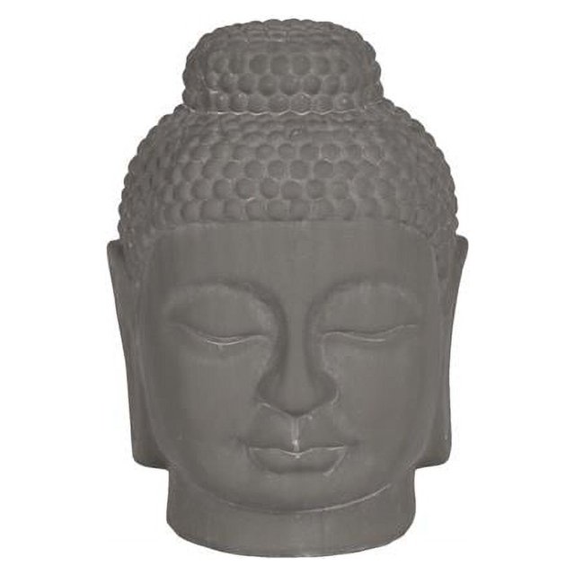 Urban Trends Collection 28344 Ceramic Head with Rounded Ushnisha, Washed Concrete & Gray