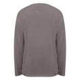 thumbnail image 5 of Womens Oversized Long Sleeve T Shirts Fall Basic Crewneck Tee Tops (Coffee XL), 5 of 5