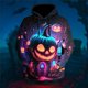 thumbnail image 2 of Sudadera con capucha para hombre de Halloween, clásica, informal, con estampado 3D de cabeza de calabaza, informal, deportiva, de moda, 2 of 5