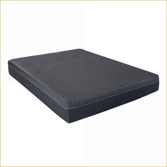 Mattresses 11-Inch Eastern King Green Tea Gel-Infused Memory Foam Mattress | Dark Gray | Foam