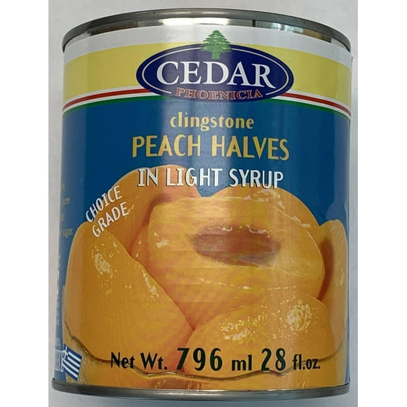 PEACH HALVES IN LIGHT SYRUP, CEDAR PEACH HALVES 796ML