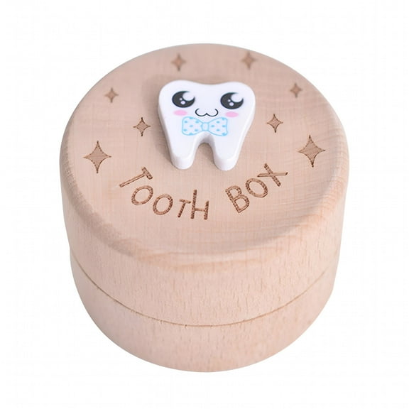 LAMIRO Tooth Box,Wooden Kids Tooth Box,Tooth Keeper Chest,Tooth Holder Storage Box for Kids Teeth First Tooth Keeper,Tooth Fairy Treasure Container and Keepsake Box for Girls Boys