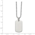 thumbnail image 3 of Stainless Steel Brushed and Polished Reversible Dog Tag 22in Necklace; 22 inch; for Adults and Teens; for Women and Men, 3 of 3