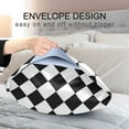 thumbnail image 4 of Yayeee Pillowcase Standard Size Set of 2 Satin Wrinkle Resistant Envelope Pillow Case, Black and White Geometric, 4 of 8