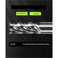 thumbnail image 4 of 4Flutes Carbide End Mill Milling Cutter Tungsten Steel Cutting Metal Steel Machining Tool Router Bit , High Precision, 4 of 7