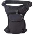 thumbnail image 1 of Motorcycle Canvas Rider Leg Bag - Black - Drop Bag Waist Pack Leg Fanny Pack, 1 of 5