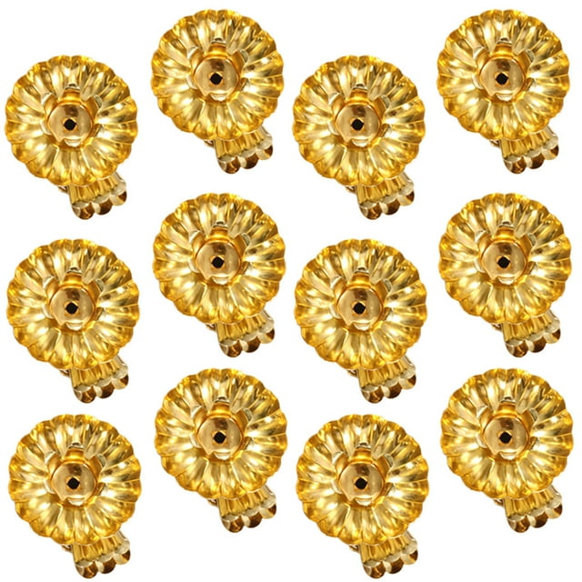 unbranded 15Ud Metálico Dorado Para Velas Estilo Rústico Perfecto Para Adornos Navideños