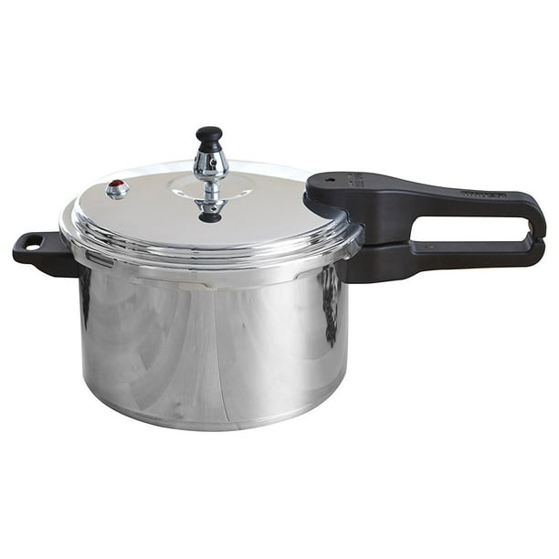 Imusa 4.2Qt Stovetop Aluminum Pressure Cooker with Safety Regulator