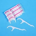 thumbnail image 4 of Happydeer 4 Packs 100Pcs Dental Floss Flosser Brush Tooth Picks Oral Care Teethpick Tool, 4 of 9
