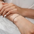 thumbnail image 5 of CHIC & ARTSY 925 Sterling Silver Bracelet for Women - 3mm Figaro Chain Bracelet - Size 6.5 to 8.5 Inches Adjustable, 5 of 7