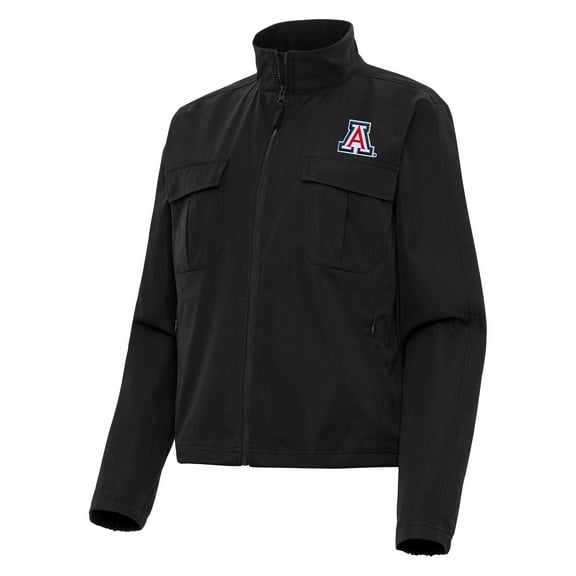 Women's Antigua Black Arizona Wildcats Even Par Full-Zip Jacket