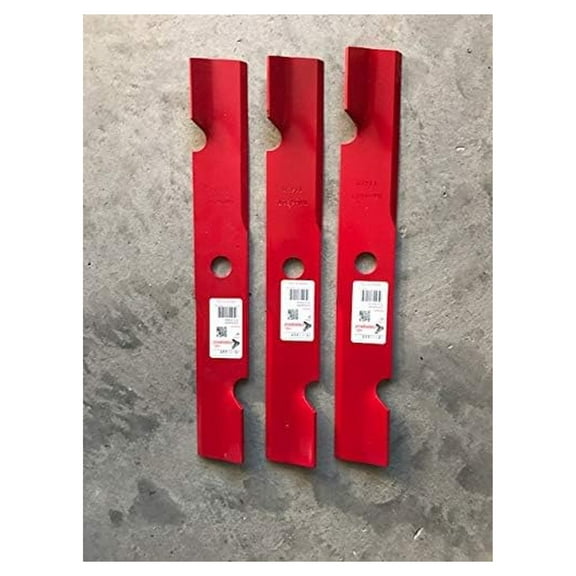 3 Pack Replacement Notched Hi Lift Blades 52" Compatible with Exmark 103-6402 103-6402-S 18" USA Made