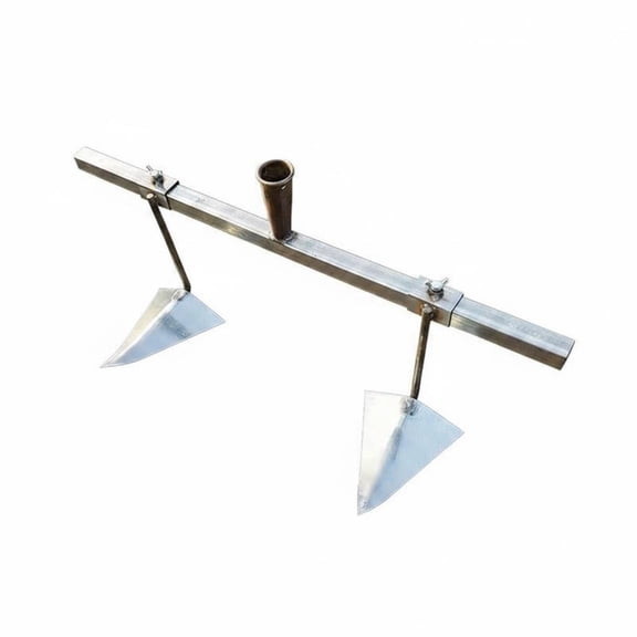 Lazsy Adjustable Row Spacing Hoe Tempered Detachable Furrow Former Farm Implement for Gardeners, Garden