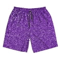 thumbnail image 3 of Uemuo Glitter Purple Pattern Men's Swim Trunks Hawaiian Beach Bathing Suit Swimsuits Beach Quick-Dry Shorts with Pockets-Small, 3 of 9