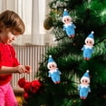 thumbnail image 3 of Muñecos Elfos Navidad para Bebés en Miniatura Fieltro PVC para Regalos Navidad (azul), 3 of 9