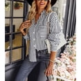 thumbnail image 1 of Camisa de rayas para mujer, blusa de rayas para mujer, blusa de rayas para mujer, blusa de manga larga para mujer, confeccionada con cuidado, 1 of 6